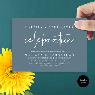 Invitación Afortunadamente, después de la celebración, Boda d