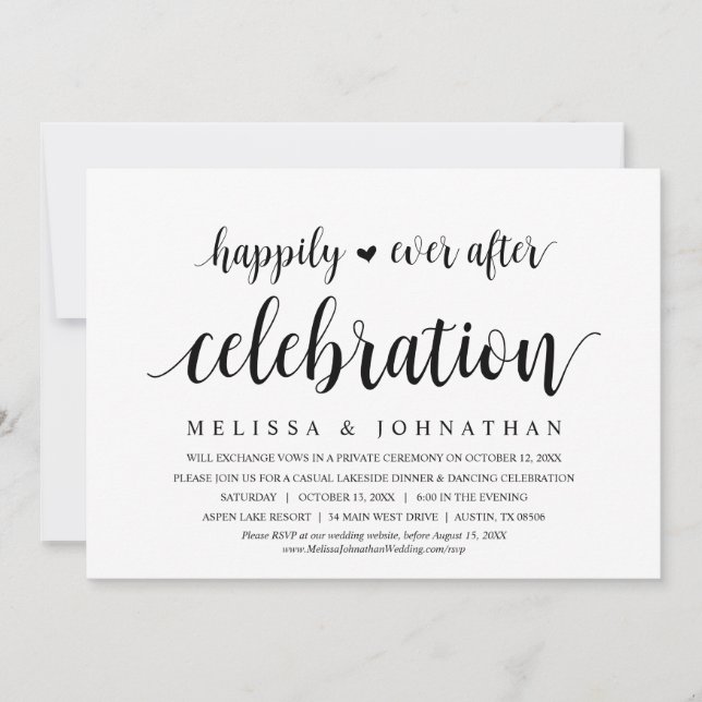 Invitación Afortunadamente, después de la celebración del Elo (Anverso)