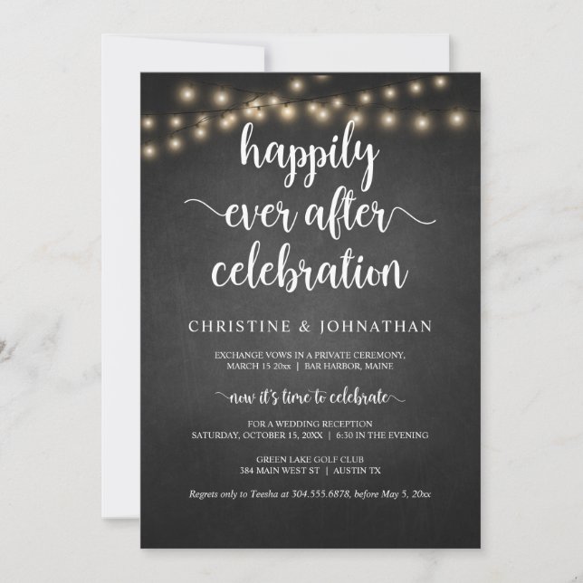 Invitación Afortunadamente después de la celebración, un triu (Anverso)