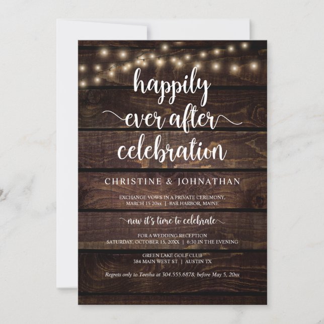 Invitación Afortunadamente después de la celebración, un triu (Anverso)