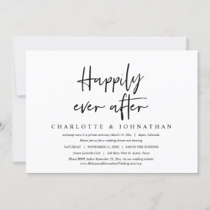 Invitación Afortunadamente Después De La Cena De Boda Elopeme