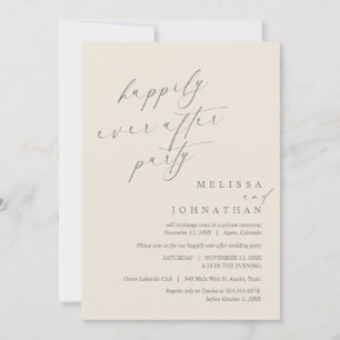 Invitación Afortunadamente Después De La Cena De Fiesta, Boda