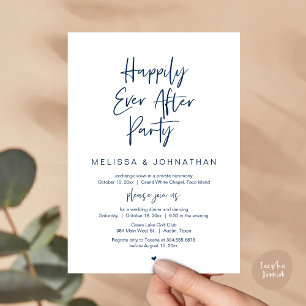 Invitación Afortunadamente Después De La Cena De Fiesta, Boda