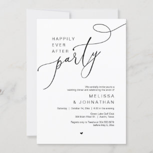 Invitación Afortunadamente Después De La Cena De Fiestas Y Bo