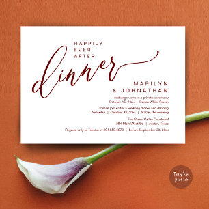 Invitación Afortunadamente Después De La Cena De La Recepción