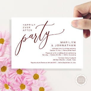 Invitación Afortunadamente Después De La Cena De La Recepción