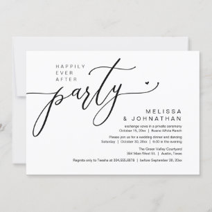 Invitación Afortunadamente Después De La Cena De La Recepción