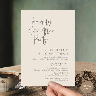 Invitación Afortunadamente después de la cena, Fiesta Boda de