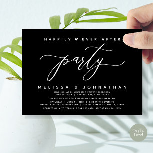 Invitación Afortunadamente Después De La Cena Fiesta, Boda Ne