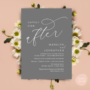 Invitación Afortunadamente, después de la cena nupcial bailan
