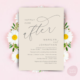 Invitación Afortunadamente, después de la cena nupcial bailan
