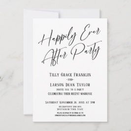 Invitación Afortunadamente después de la elegante tipografía