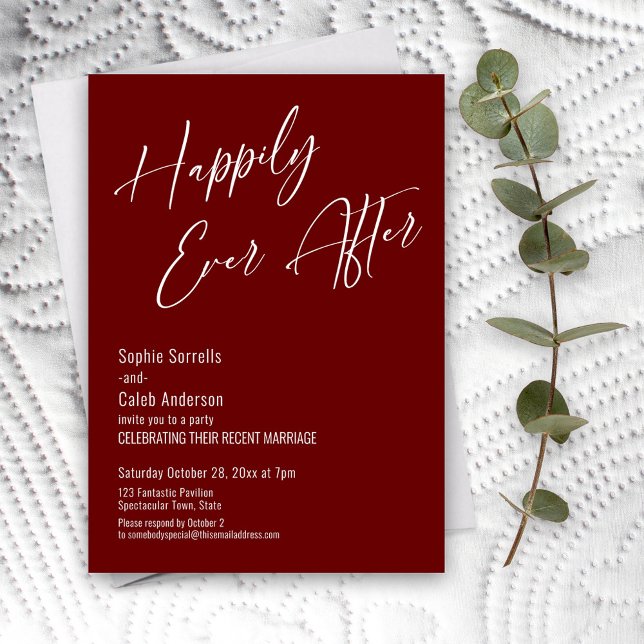 Invitación Afortunadamente Después De La Elegante Y Moderna B (Subido por el creador)