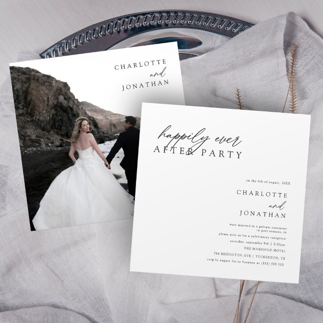 Invitación Afortunadamente Después De La Fiesta De Boda Moder (Subido por el creador)