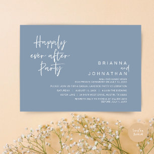 Invitación Afortunadamente después de la fiesta de la boda, a