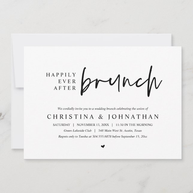 Invitación Afortunadamente después de la fiesta de la boda de (Anverso)