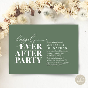 Invitación Afortunadamente Después De La Recepción De La Boda