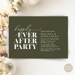 Invitación Afortunadamente Después De La Recepción De La Boda