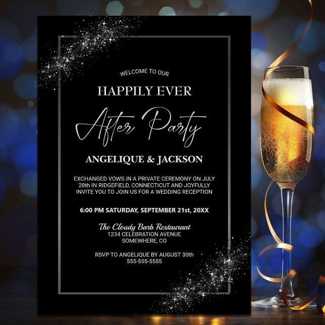 Invitación Afortunadamente después de la recepción de la boda (Subido por el creador)