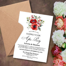 Invitación Afortunadamente Después De La Recepción De La Boda