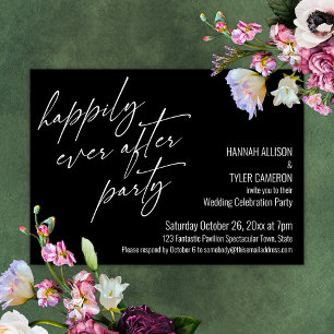 Invitación Afortunadamente después de la recepción de la boda