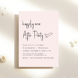 Invitación Afortunadamente Después De La Recepción De La Boda