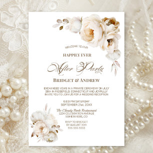 Invitación Afortunadamente Después De La Recepción Floral Cre
