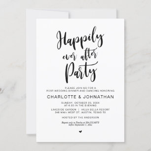 Invitación Afortunadamente Después De Su Fiesta, El Boda Post