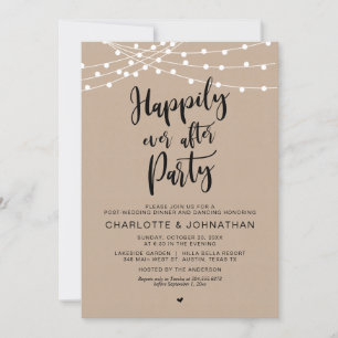 Invitación Afortunadamente Después De Su Fiesta, El Boda Post