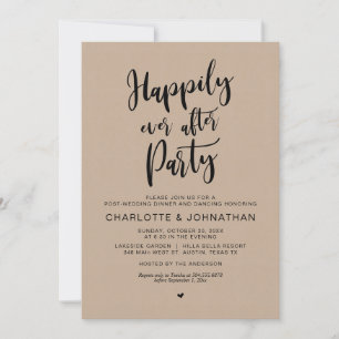 Invitación Afortunadamente Después De Su Fiesta, El Boda Post