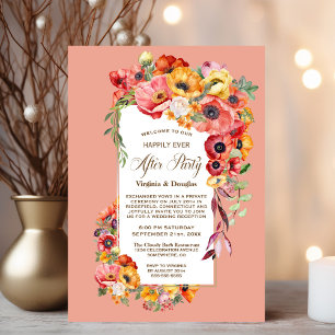 Invitación Afortunadamente Después De Un Boda Fiesta Vibrant