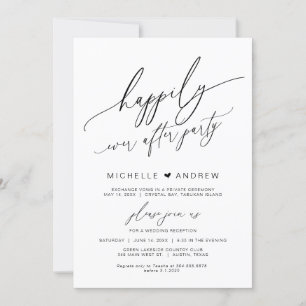 Invitación Afortunadamente Después De Un Éxito Fiesta, Negro