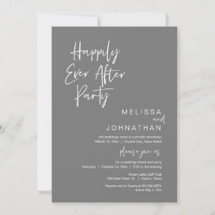 Invitación Afortunadamente Después De Un Fiesta, Boda Elopeme