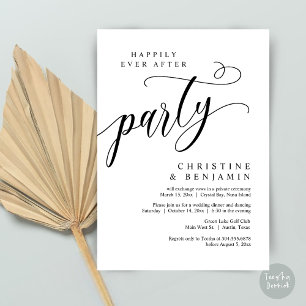 Invitación Afortunadamente Después De Un Fiesta, Boda Elopeme