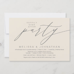Invitación Afortunadamente Después De Un Fiesta, Boda Elopeme