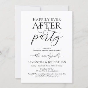Invitación Afortunadamente Después De Un Fiesta, Boda Fiesta 