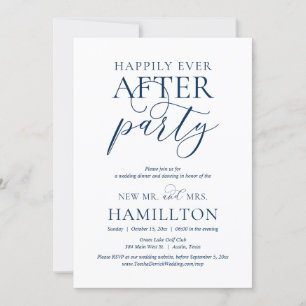 Invitación Afortunadamente Después De Un Fiesta, Boda Fiesta 