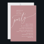 Invitación Afortunadamente Después De Un Fiesta De Elopement<br><div class="desc">Hermoso esquema de rosa moderno y bello Casual Mínimo,  polvoriento,  Boda Elopement Afortunadamente después del fiesta,  tarjeta de invitación. Esto es perfecto para tu recepción de bodas y fiesta de celebración post-boda. Agregue los detalles de la invitación a la celebración de la ampliación de su boda.</div>