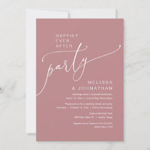 Invitación Afortunadamente Después De Un Fiesta De Elopement 