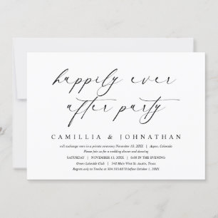 Invitación Afortunadamente Después De Un Fiesta De Elopement