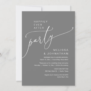Invitación Afortunadamente Después De Un Fiesta De Elopement