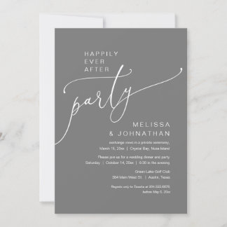Invitación Afortunadamente Después De Un Fiesta De Elopement