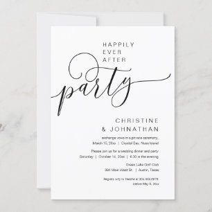 Invitación Afortunadamente Después De Un Fiesta De Elopement