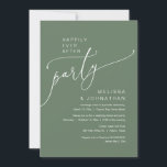Invitación Afortunadamente Después De Un Fiesta De Elopement<br><div class="desc">Hermoso Casual Minimal moderno,  arbolado verde,  Boda Elopement Afortunadamente después del fiesta,  tarjeta de invitación. Esto es perfecto para tu recepción de bodas y fiesta de celebración post-boda. Agregue los detalles de la invitación a la celebración de la ampliación de su boda.</div>