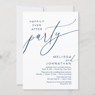 Invitación Afortunadamente Después De Un Fiesta De Elopement 