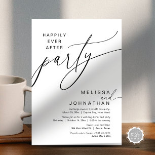 Invitación Afortunadamente Después De Un Fiesta De Elopement 