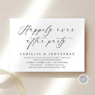 Invitación Afortunadamente Después De Un Fiesta De Elopement 