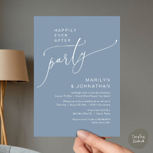 Invitación Afortunadamente Después De Un Fiesta De Elopement 