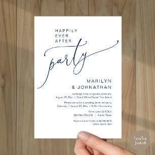Invitación Afortunadamente Después De Un Fiesta De Elopement 