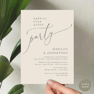 Invitación Afortunadamente Después De Un Fiesta De Elopement 